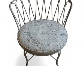 Vintage Wrought Iron Ice Cream Parlor Bistro Set third image