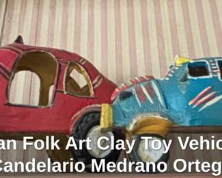 Mexican Folk Art Clay Toy Vehicles by Candelario Medrano Ortega fifth image
