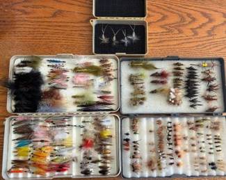 Boxes of Fly fishing Flies