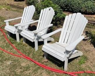 Three Adirondack Chairs
