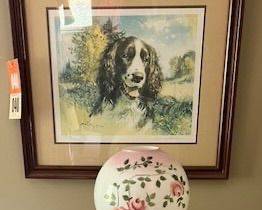 Signed and Numbered Dog Print of Spaniel Hunting Dog