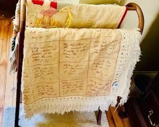 Bentwood Quilt Rack and Youth Quilts