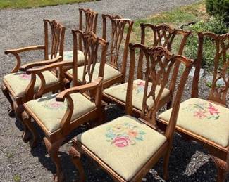 Eight Maple Formal Dining Chairs