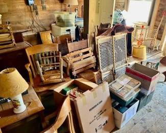 Press Back Chairs, Laps, Christmas Ornaments