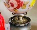 Banquet Lamp With Yellow and Pink Flowers Glass Shade