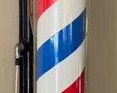 Wm Marvy Co. Illuminated Chrome and Glass Barber Pole