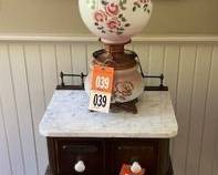 Marble Top Apothecary and Banquet Lamp