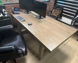 ITEM 2: RH CAYDEN CAMPAIGN RECTANGULAR EXTENSION DINING TABLE $1,350