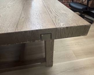 ITEM 2: RH CAYDEN CAMPAIGN RECTANGULAR EXTENSION DINING TABLE $1,350