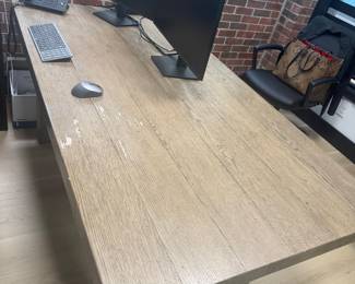 ITEM 2: RH CAYDEN CAMPAIGN RECTANGULAR EXTENSION DINING TABLE $1,350