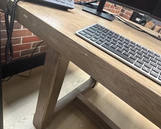 ITEM 2: RH CAYDEN CAMPAIGN RECTANGULAR EXTENSION DINING TABLE $1,350