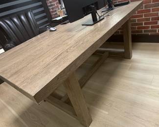 ITEM 2: RH CAYDEN CAMPAIGN RECTANGULAR EXTENSION DINING TABLE $1,350