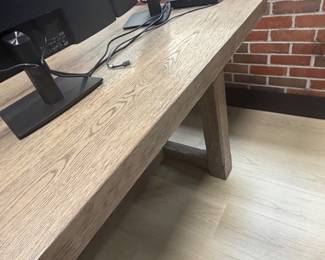 ITEM 2: RH CAYDEN CAMPAIGN RECTANGULAR EXTENSION DINING TABLE $1,350