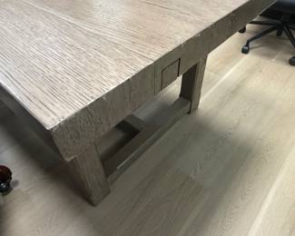 ITEM 2: RH CAYDEN CAMPAIGN RECTANGULAR EXTENSION DINING TABLE $1,350