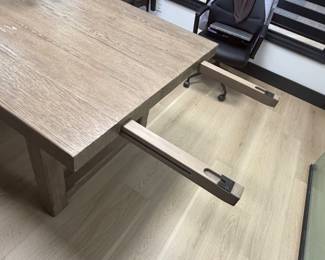 ITEM 2: RH CAYDEN CAMPAIGN RECTANGULAR EXTENSION DINING TABLE $1,350