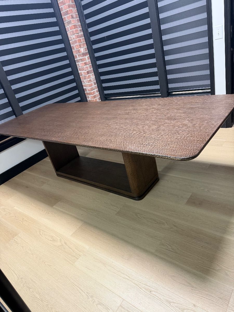 ITEM 1: RH LIGNÉ OPEN RECTANGULAR DINING TABLE $1500