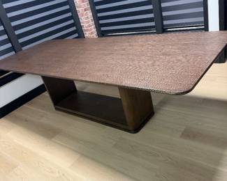 ITEM 1: RH LIGNÉ OPEN RECTANGULAR DINING TABLE $1500