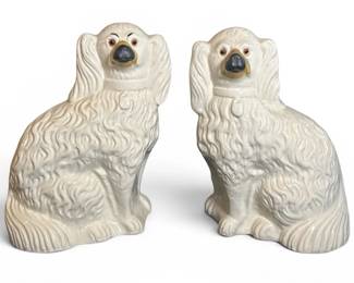 Antique English Staffordshire Dogs Pair