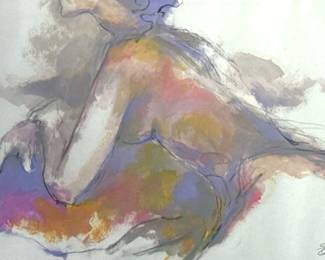 EDWIN ROSEN (American, 20th Century) Painting of a Nude Woman