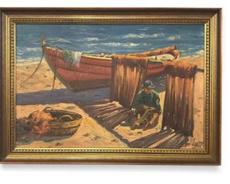 Nautical Fishing Boat on the Slip Painting, IMO HOMER WINSLOW