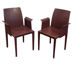 A Pair of POLTRONA FRAU "Lola" Chairs, PIERLUIGI CERRI