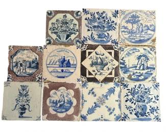 Antique Delft Porcelain Tiles