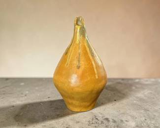 Mid Century Drip Glaze Bud Vase