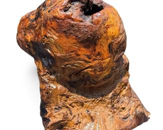 Large Abstract Burlwood Biomorphic Vase