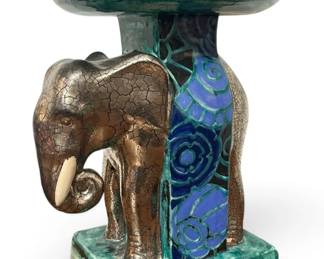 EDOUARD CAZAUX (French, 1889-1974) Ceramic Elephant