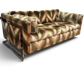 Space Age Mid Century Sofa, In The Style of MILO BAUGHMAN & JACK LENOR LARSEN