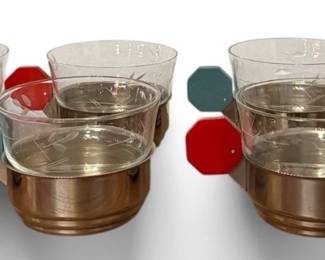 Rare Modernist Art Deco Chrome Bakelite Barware