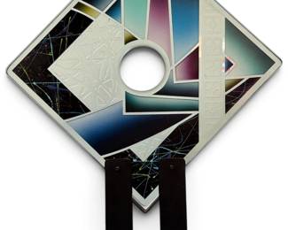 JOAN IRVING (American, 20th C.) Post Modern Etched Glass Sculpture