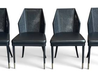 KARA MANN for BAKER Cane Arm Chairs, Set of 4