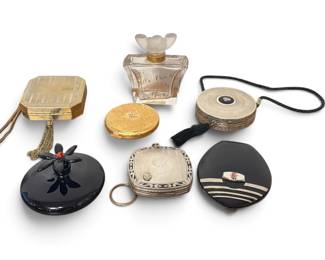 Collection Vintage Art Deco to Mid Century Perfume and Compacts
