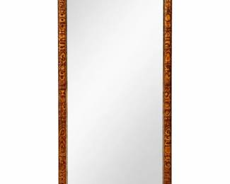 Petite Arts & Crafts Burl Wood Mirror, Mission Oak