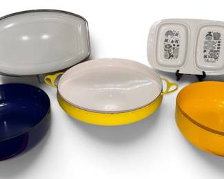 Collection of Danish Enamelware Kitchen Articles