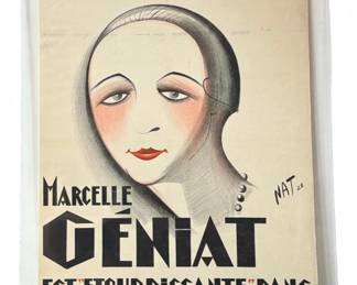 Original Marcelle Geniat French Art Deco Advertising Poster, JEAN NATHAN