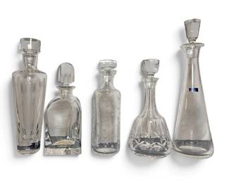 Collection of Crystal Decanters, WATERFORD, WEDGWOOD, ATLANTIS