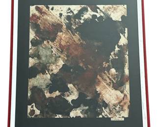 Abstract Mid Century Mixed Media Painting, C. GOSLING '69