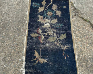 Lot 4: Chinese Export Handwoven Wool Mat Worn