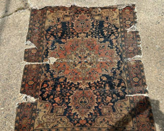 Lot 5: Persian Handwoven Area Rug Worn