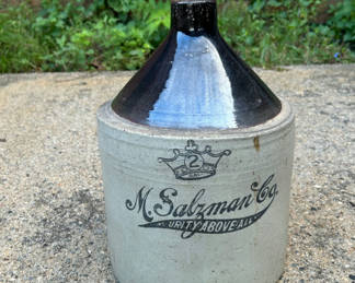 Lot 35: Salzman Stone Ware Jug Early 20th Century