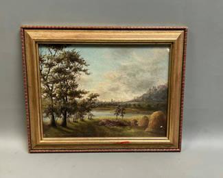 Lot 19: Landscape Countryside Oil on Board