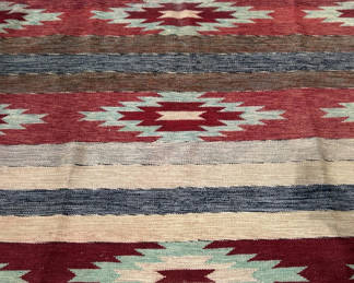 Lot 3: Southwestern Handwoven Flatweave Rug