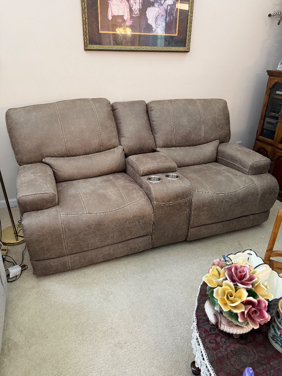 Ashley Dual Reclining Electric Loveseat -$400 78 inches wide, 42 inches tall and deep - excellent condition