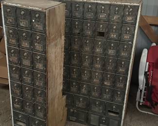 Antique post office boxes 