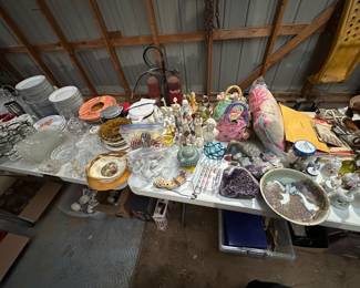 Crystal, dishes, household items 