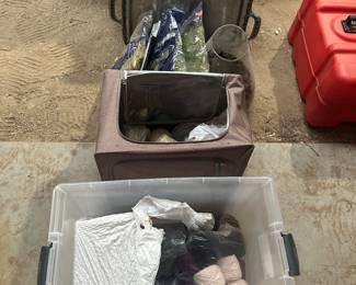 Yarn, craft materials, terrarium