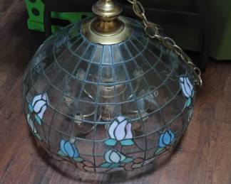 Chandelier some form of acrylic or plastic glass bulbs very heavy works but needs to be connected to a light resource
