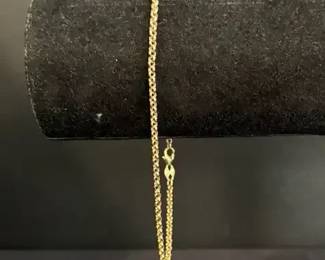 2.0g 14K Yellow Gold Rolo Link Chain Bracelet